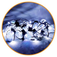 Pisca bolas 30led bco frio 7m 127v 8f