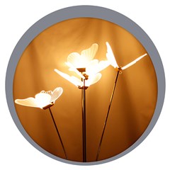 Luminaria de chao 5 borboletas 70led bco quente 1,3m bivolt       cx:002