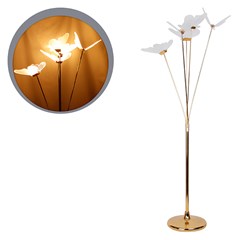 Luminaria de chao 5 borboletas 70led bco quente 1,3m bivolt       cx:002