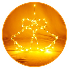 Sino duplo 50led bco quente 34cm bivolt 8f