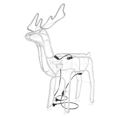 Rena iluminada c/movimento 162led 9m 80x17,5x92cm bco quente 220v cx:002