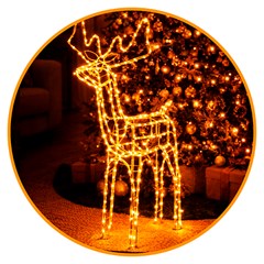 Rena iluminada fixa 198led 11m 105x19x115cm bco quente 220v 8f    cx:001