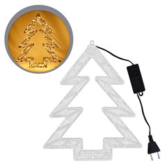 Arvore iluminada 800led bco quente 5x37x47cm bivolt 8f     cx:008