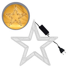 Estrela iluminada 800led bco quente 45cm bivolt 8f           cx:008