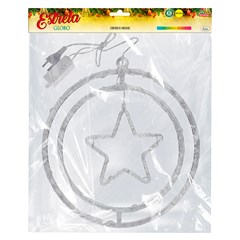 Estrela no globo 47led color 32cm bivolt 8f        cx:018