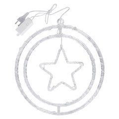 Estrela no globo 47led color 32cm bivolt 8f        cx:018