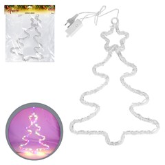 Arvore 24led bco quente 32cm bivolt 8f               cx:024