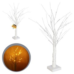 Arvore iluminada 24led bco quente 50cm 127v 8f           cx:024