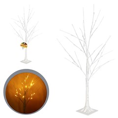 Arvore iluminada 48led bco quente 100cm 127v 8f         cx:012