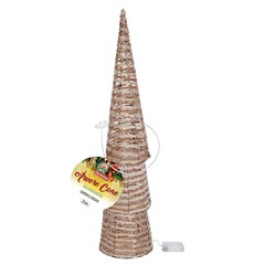Arvore cone iluminada rustica c/3pcs bco quente                          cx:001