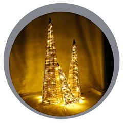 Arvore cone iluminada rustica c/3pcs bco quente                          cx:001