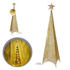 Arvore cone iluminada 3d 50led bco quente 120cm                    cx:006