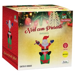 Noel com presente inflavel 180cm bivolt       cx:002