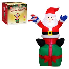 Noel com presente inflavel 180cm bivolt       cx:002