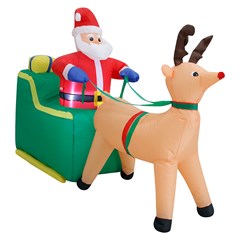 Noel no treno inflavel 2,10x1,30cm bivolt         cx:002