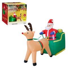 Noel no treno inflavel 2,10x1,30cm bivolt         cx:002