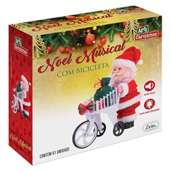 Noel musical com bicicleta 8x22x30cm            cx:024