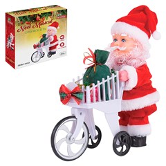 Noel musical com bicicleta 8x22x30cm            cx:024
