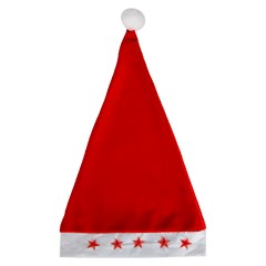 Touca noel estrela com 5leds 47x29cm         cx:096