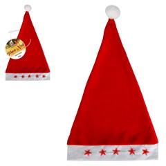 Touca noel estrela com 5leds 47x29cm         cx:096