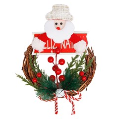 Guirlanda decorada madeira c/boneco 15x20cm          cx:0060
