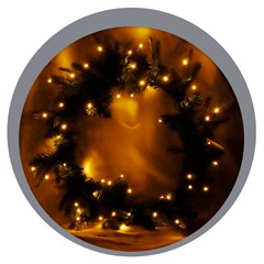 Guirlanda lisa aramada verde iluminada 60cm 90 galhos 50led