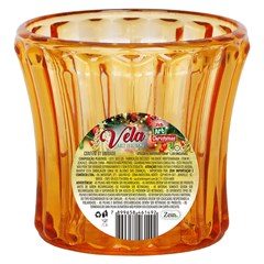 Castical c/ vela artificial cristal 7x6,5cm                 cx:060