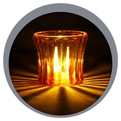 Castical c/ vela artificial cristal 7x6,5cm                 cx:060