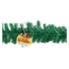 Festao aramado verde 25cmx2,7m 240galhos          cx:0008