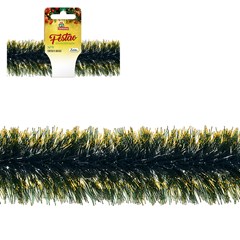 Festao ponta dourada 9cmx2m verde          cx:0050