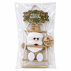 Fam golden enf noel/boneco na escada feliz natal 29x11cm      cx:0048