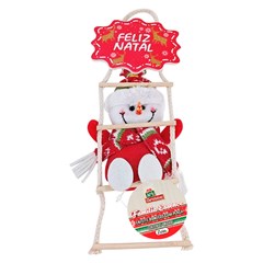 Fam essence enf noel/boneco na escada feliz natal 29x11cm       cx:0048