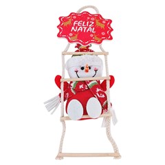 Fam essence enf noel/boneco na escada feliz natal 29x11cm       cx:0048