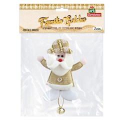 Fam golden enfeite noel/boneco c/guizo 18cm     cx:0144