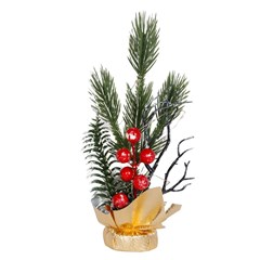 Arranjo decorativo natalina 5led 18cm                 cx:048