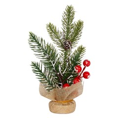 Arranjo decorativo natalina 5led 18cm                 cx:048