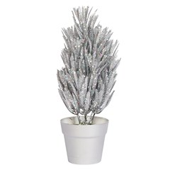 Arranjo decorativo metalizado c/vaso pinheiro 25cm          cx:048