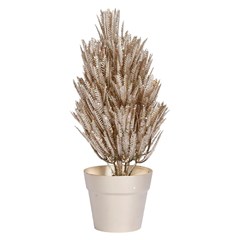 Arranjo decorativo metalizado c/vaso pinheiro 25cm          cx:048