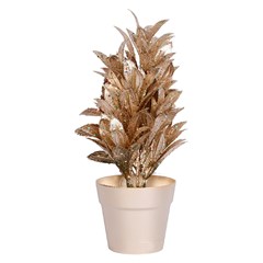 Arranjo decorativo metalizado c/vaso petala 25cm           cx:048