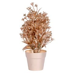 Arranjo decorativo metalizado c/vaso flor 22cm           cx:048