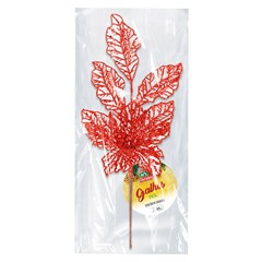 Galho glitter flor 34cm                   cx:060