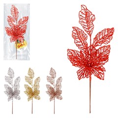 Galho glitter flor 34cm                   cx:060