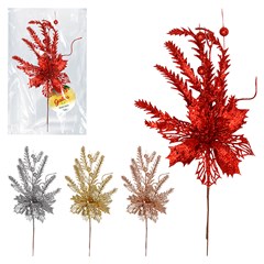 Galho glitter flor 36cm                  cx:060