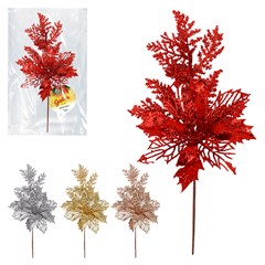 Galho glitter flor 28cm             cx:060
