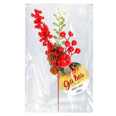 Galho cereja decorado 24cm                      cx:120