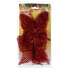 Borboleta glitter 12cm c/2pcs              cx:120