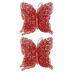 Borboleta glitter 12cm c/2pcs              cx:120