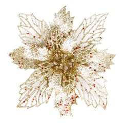 Flor gliter renda 17cm        cx:120