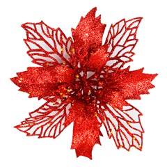 Flor gliter renda 17cm        cx:120