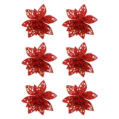 Flor glitter vazada 7,5cm c/6pcs         cx:120